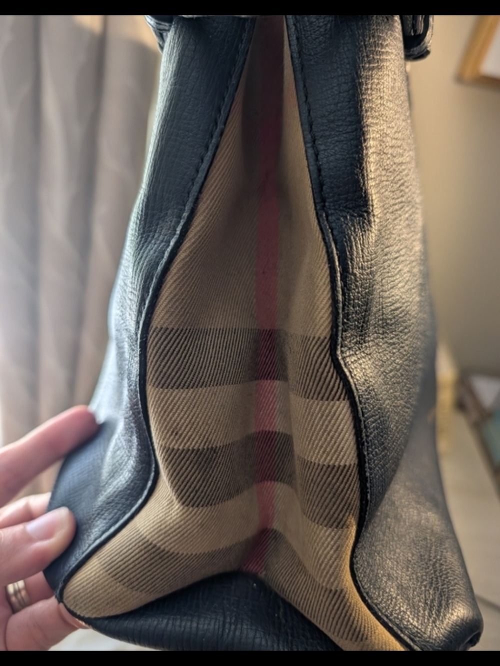 Burberry Med Banner House Check Satchel W COA - Picture 7 of 15